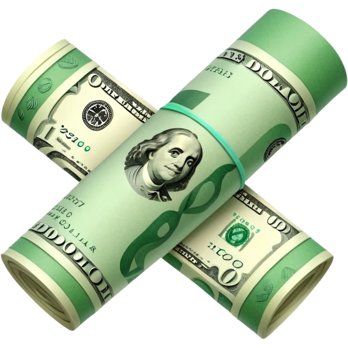 Money that is like a tube One dollar emoji