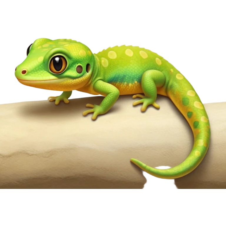 cinematic-cute-realistic gecko-portrait-emoji,-head-tilted-playfully-and-inquisitively,-featuring-a-small,-charming-body-with-smooth,-vividly-patterned-scales,-bright,-sparkling-eyes-and-delicate,-sticky-toe-pads,-simplified-yet-irresistibly-adorable emoji