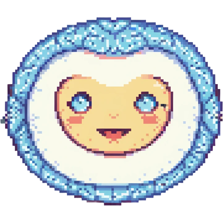 A wide face, radiant with joy, like the younger saint in a fresco emoji