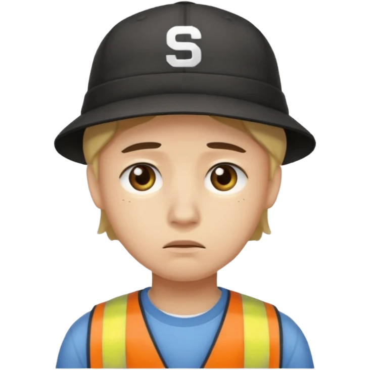 😔 emoji with ss hat emoji