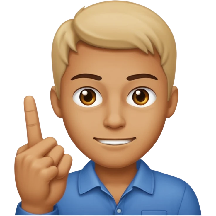 Orta parmak ceken adam emoji