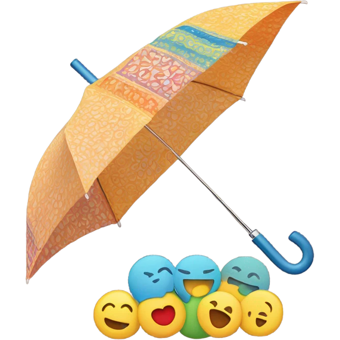 “Good morning” with an umbrella emoji