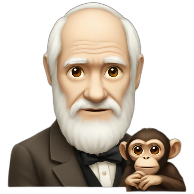 darwin with a monkey emoji