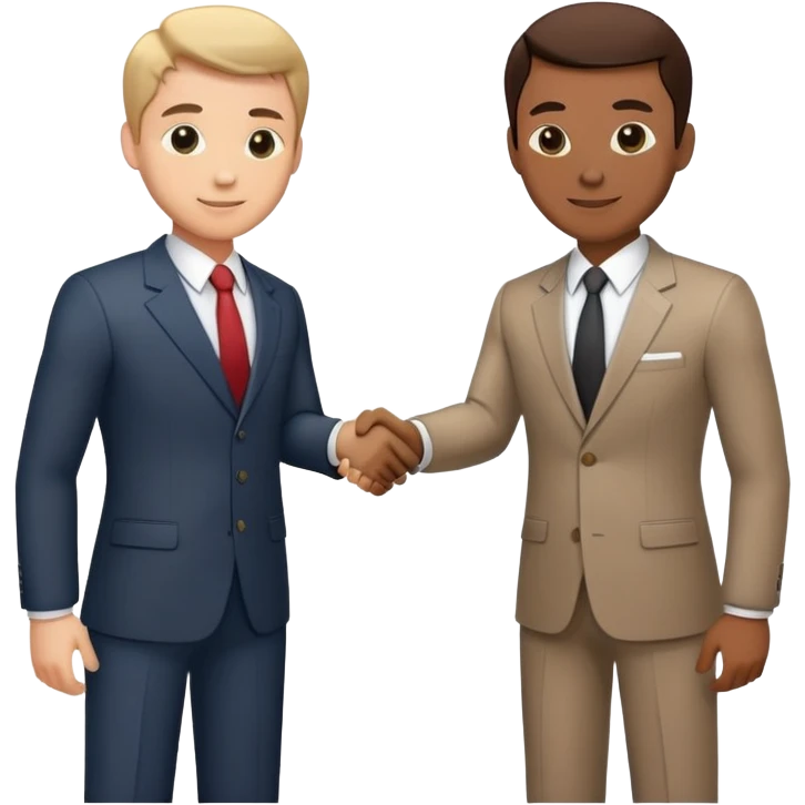 business person in a suit shaking hands with another person emoji