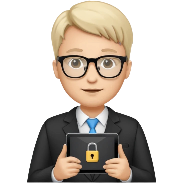 system administrator with a server and a lock icon emoji emoji
