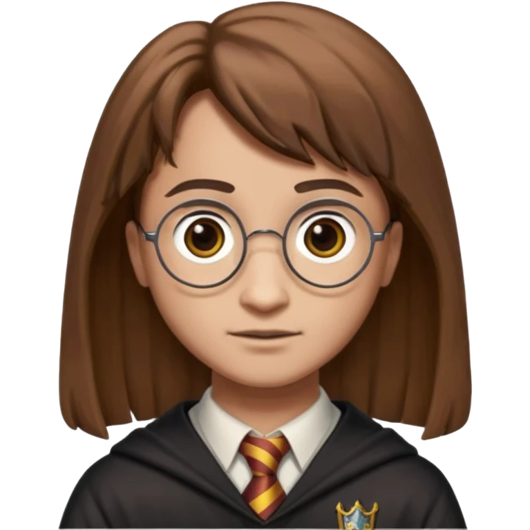 Harry Potter asa kahverengi ve düz emoji