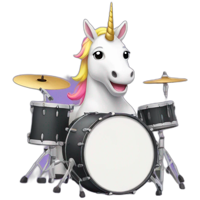 licorn with a drum kit emoji