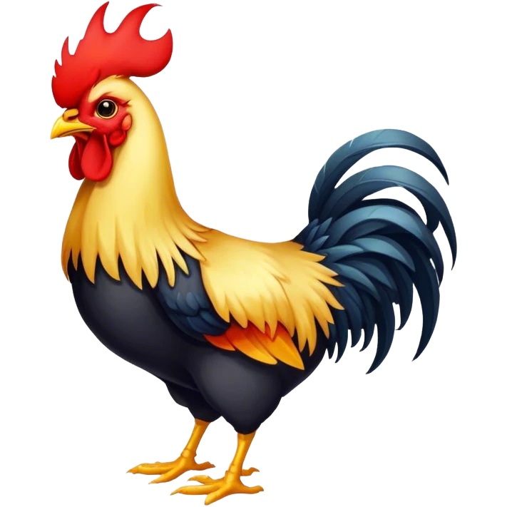 Rooster in chibi style emoji
