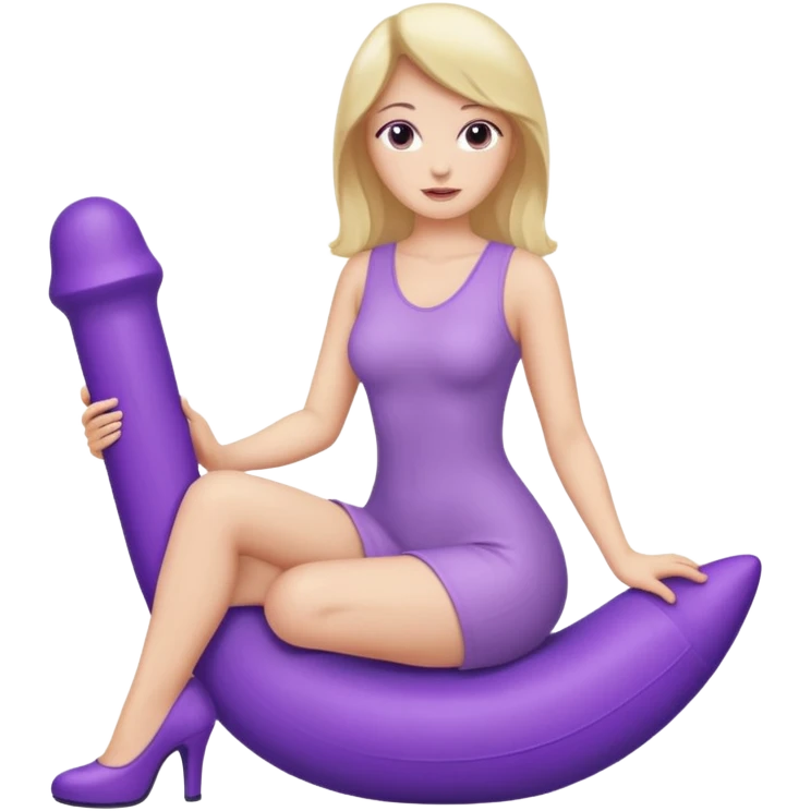 Woman sitting on dildo emoji