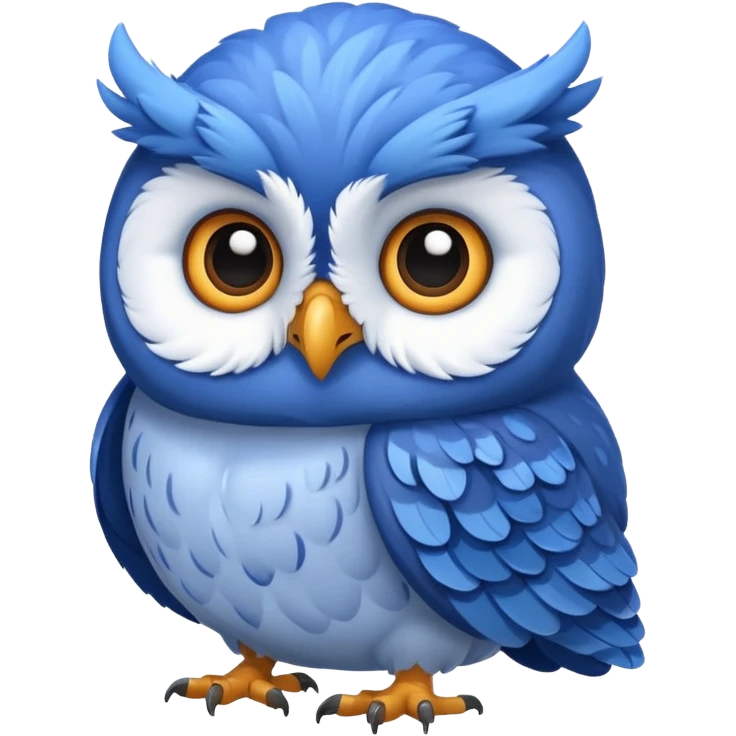 blue fat owl emoji