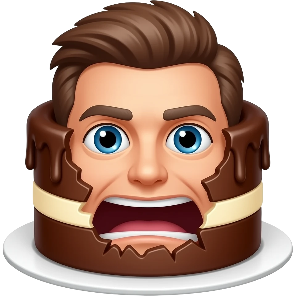 Face smashed in cake emoji