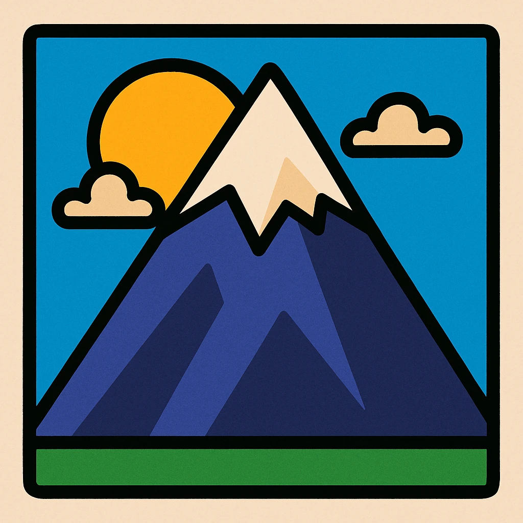 little alchemy style icon
subject: mountain
border: medium-black emoji