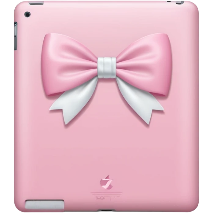 Baby pink iPad with bow on the back emoji