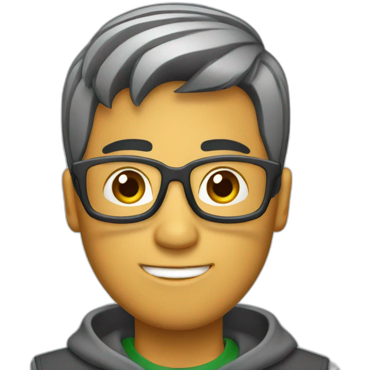 chico con computadora emoji
