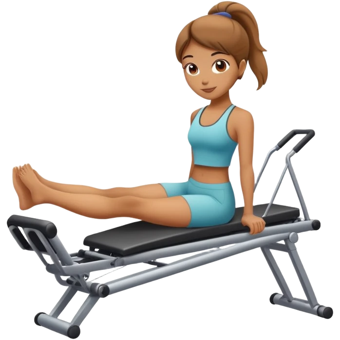  Girl playing pilates on pilates machine emoji