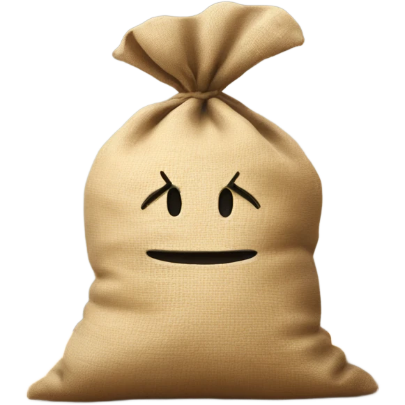 Sack on a table emoji