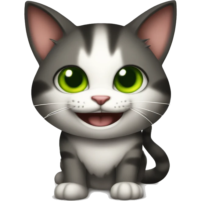 Nko cat with wicked smile holding poster saying „Brn GGG” emoji