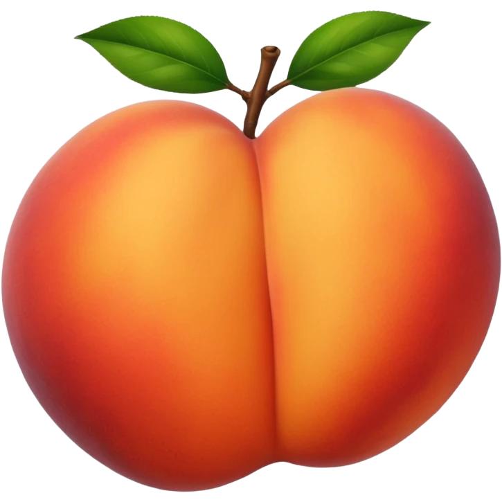 A peach shaped like a butt emoji