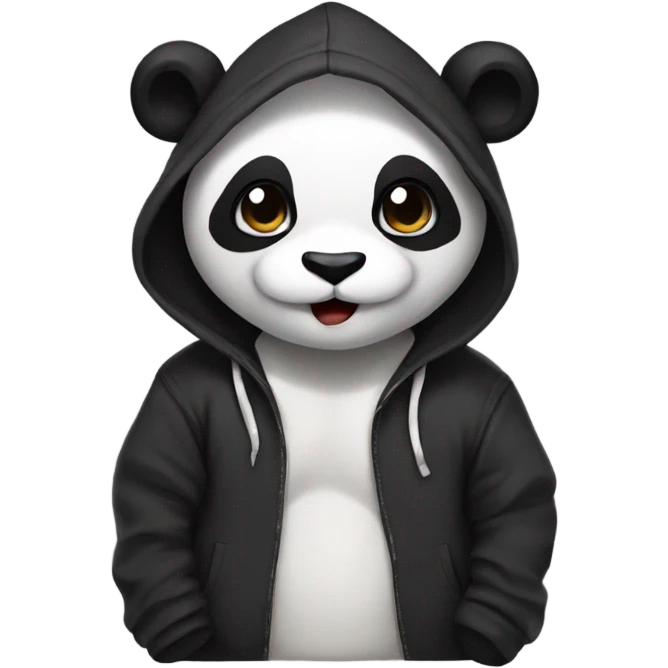 Snake panda with a hoodie  emoji