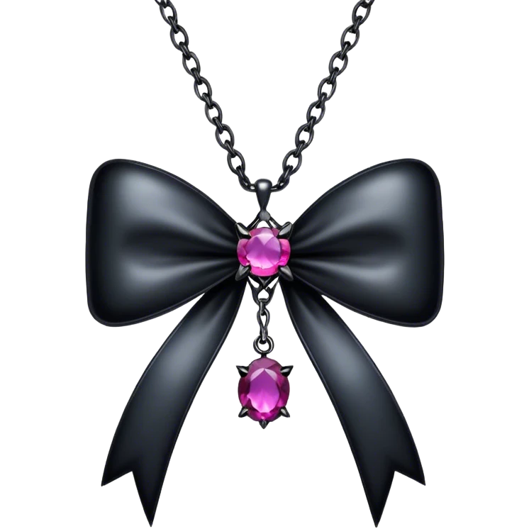  goth jewel bow necklace  emoji
