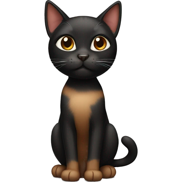 Black and brown cat  emoji