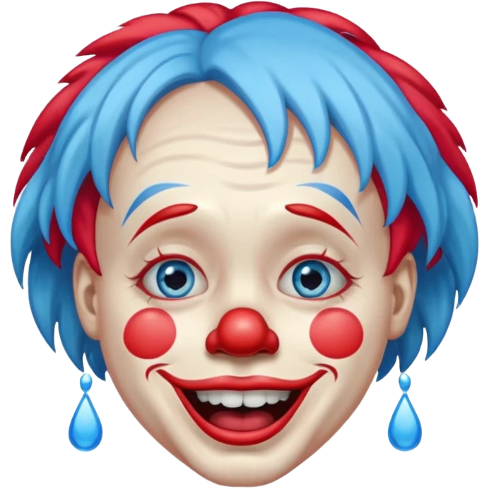sad crying clown emoji