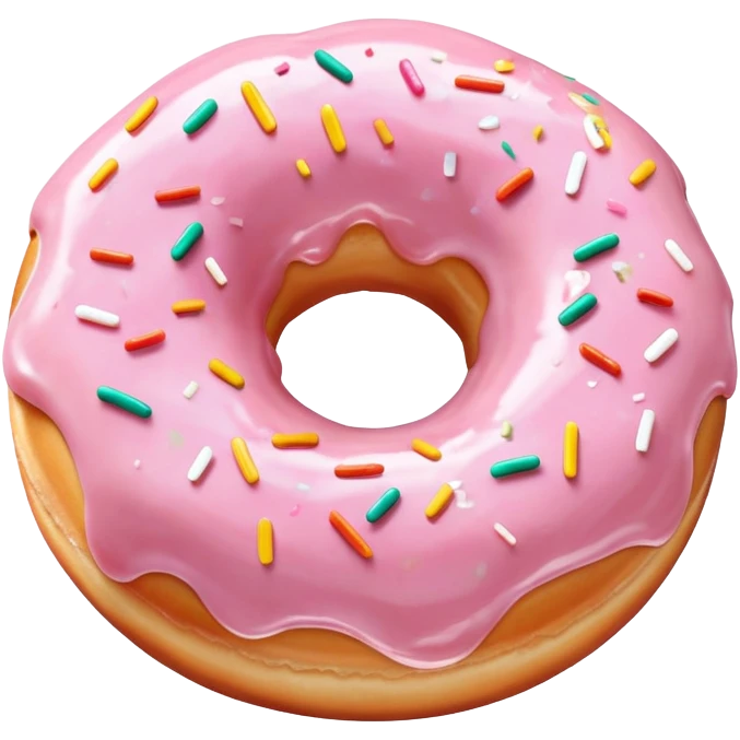 ultra realistic light pink donut emoji