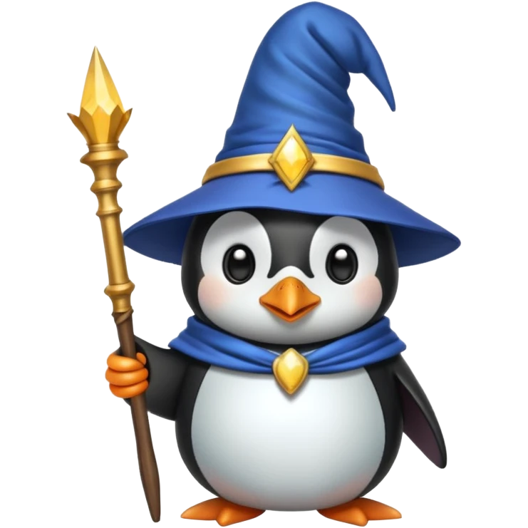 Penguin Wizard emoji