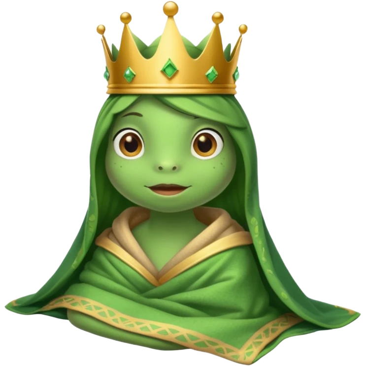 Princess frog in bed emoji