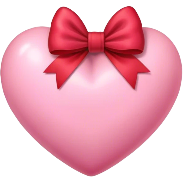 Pink heart with bow emoji