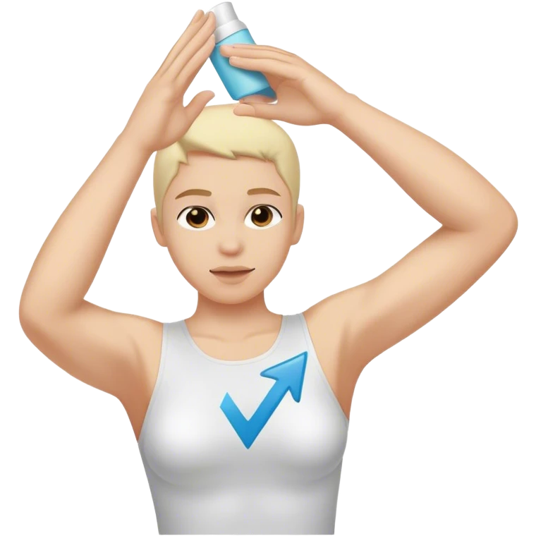 applying deodorant under arms arrow emoji