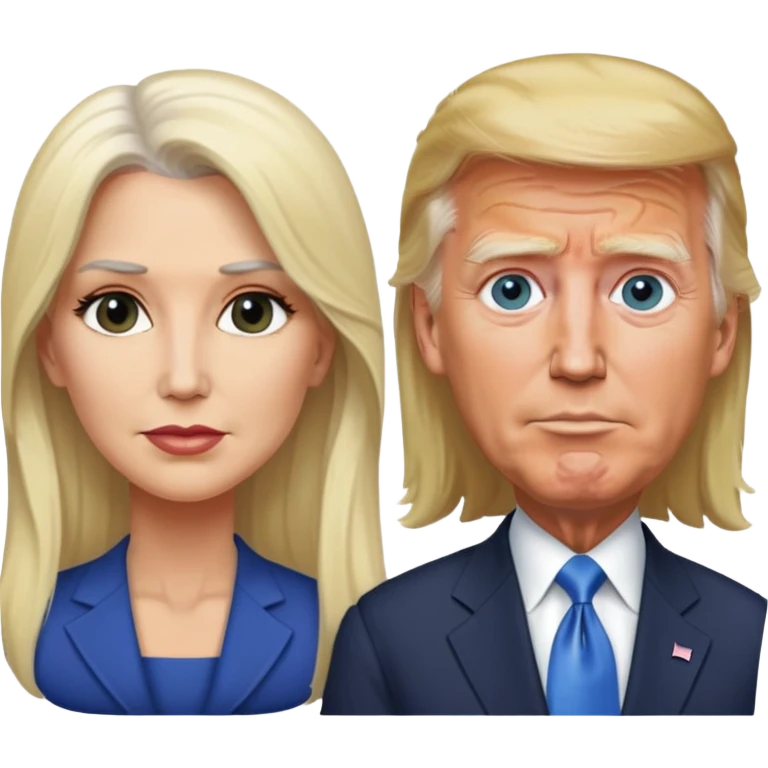 Trump and Joe Biden as women emoji