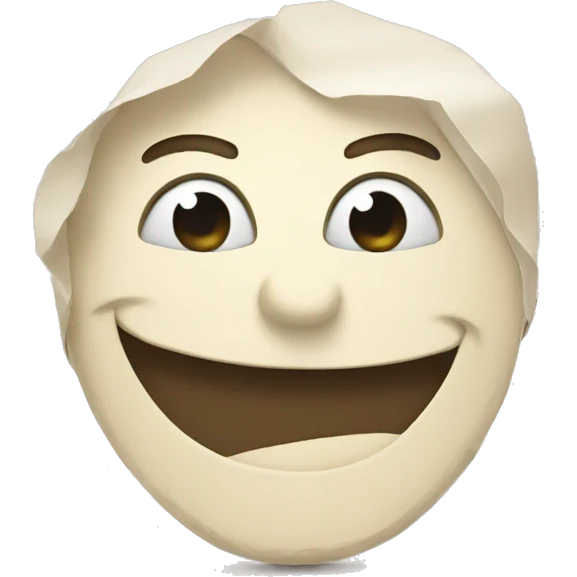 Happy paper emoji