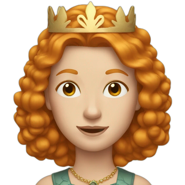 Ginger queen emoji