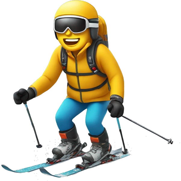 Ski Fahrer auf einem Schnee Berg  emoji