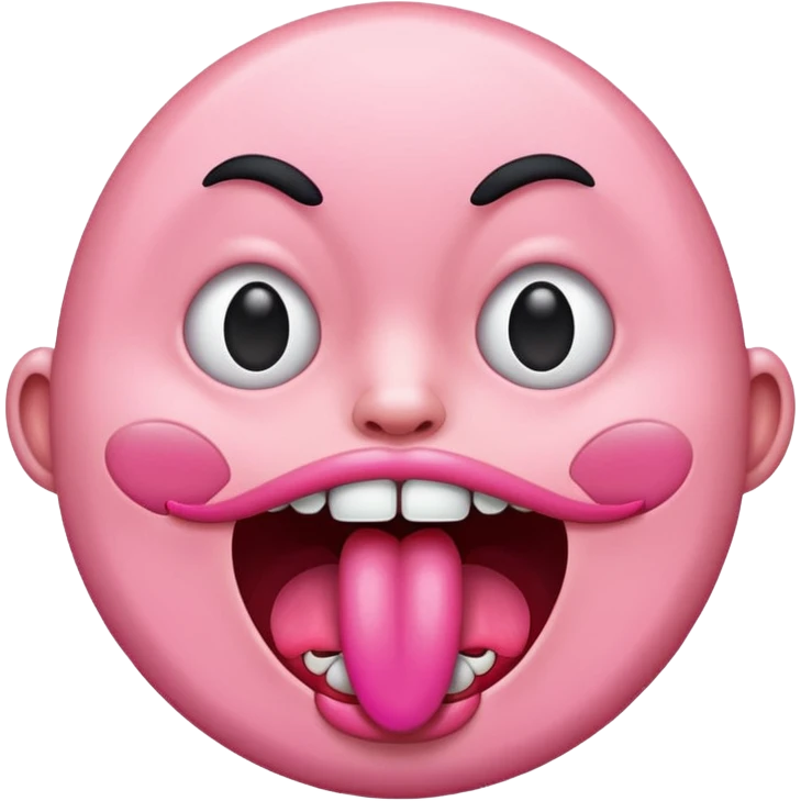 Pink crazy tongue emoji