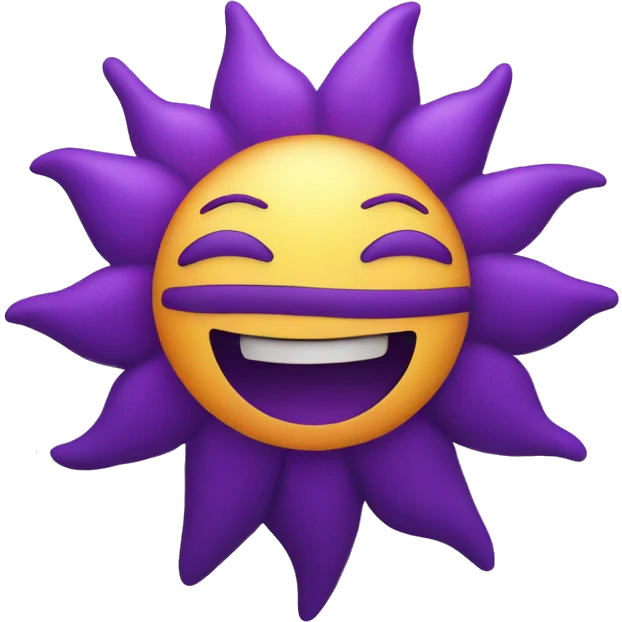 purple sun emoji