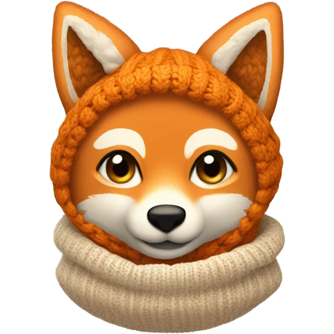 Fox sweater knit emoji