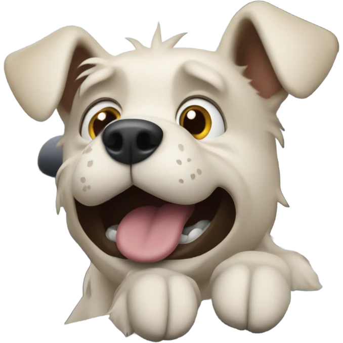 Dog riding a car emoji