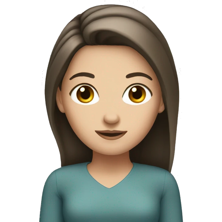 Brunette white girl emoji