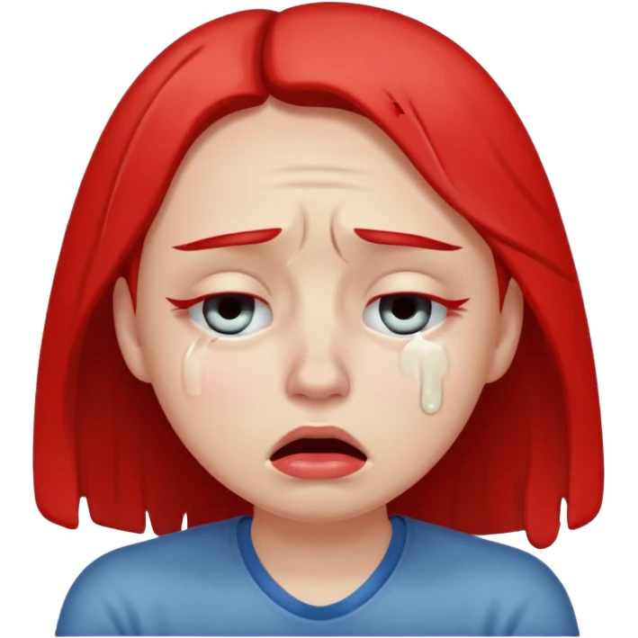 A person fake crying and rubbing their eyes emoji