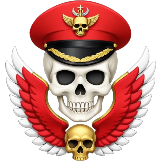 petty officer rank in black and red with a helldiver skull emoji