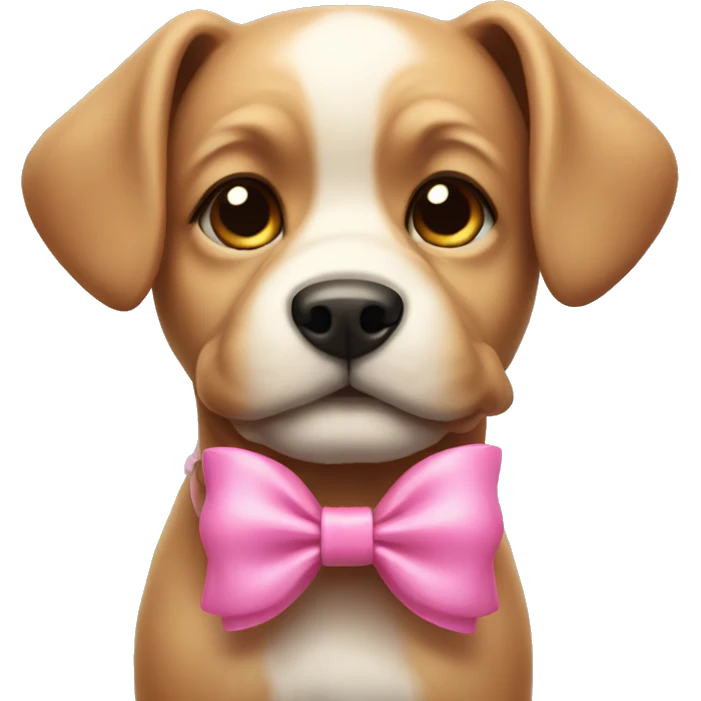  dog with pink bow emoji