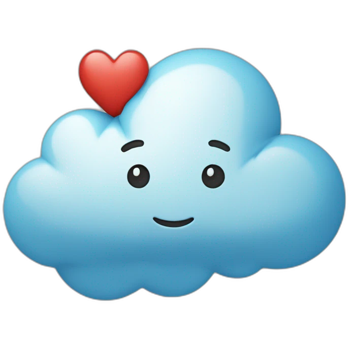 Coeur sur un nuage brisé emoji
