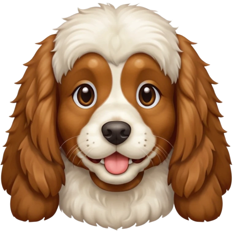 Russian Cocker Spaniel with a happy expression emoji