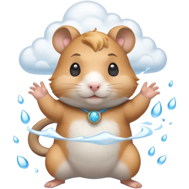 water bending hamster warrior water in air emoji
