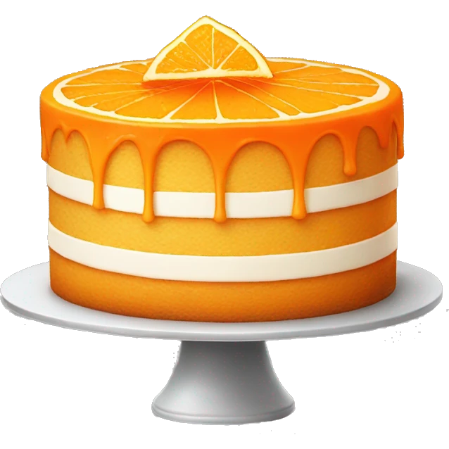 One Orange cake emoji