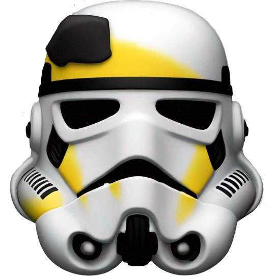 Black and yellow stormtrooper helmet  emoji