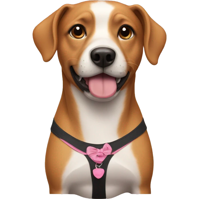 Dog with a bra emoji
