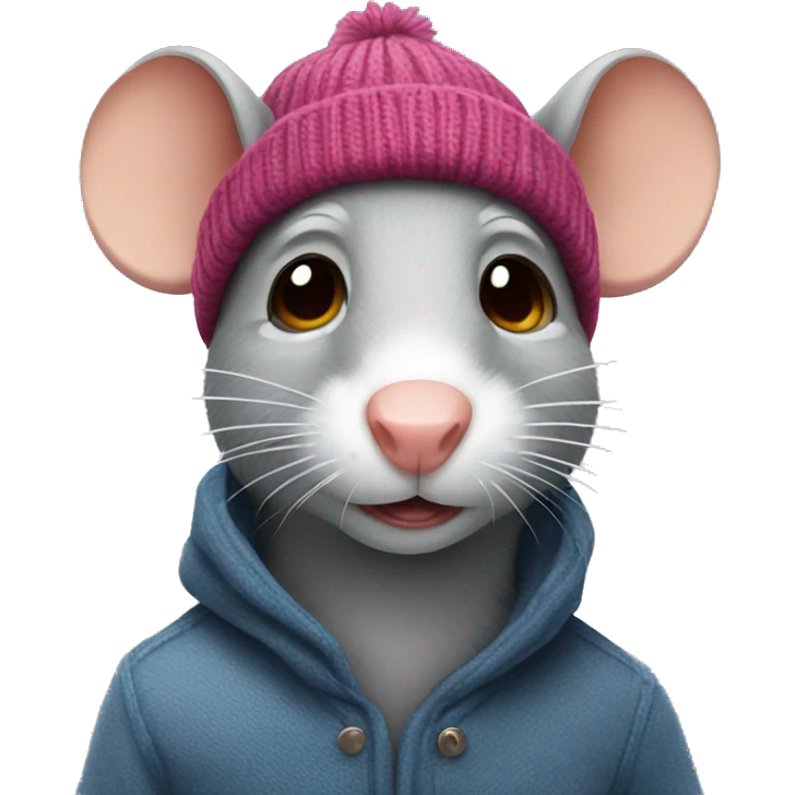Rat wearing beanie  emoji